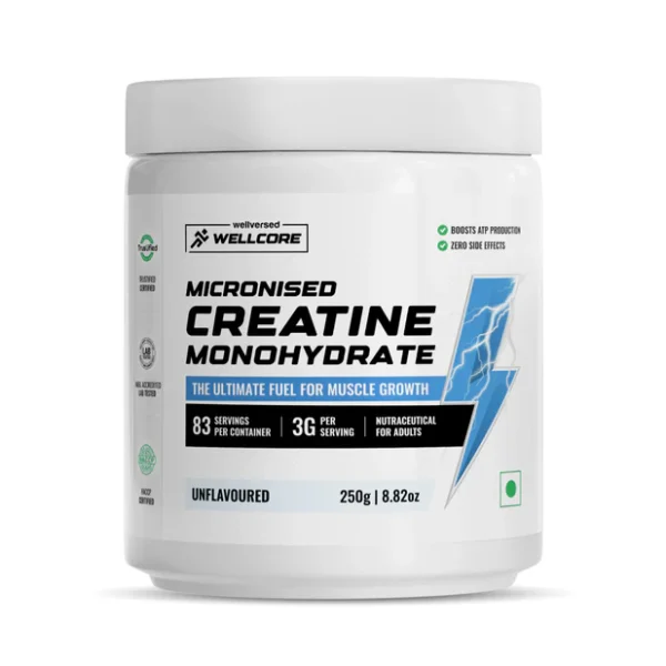 (Wellcore) - Micronised Creatine Monohydrate - 307 gm (0.67 Lb), Fruit Fusion
